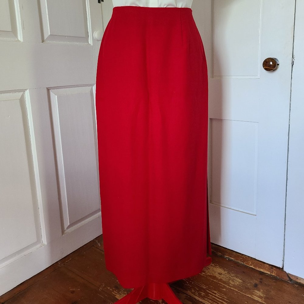 Vintage 80s Donna Ricco Wool Pencil Skirt Size 12